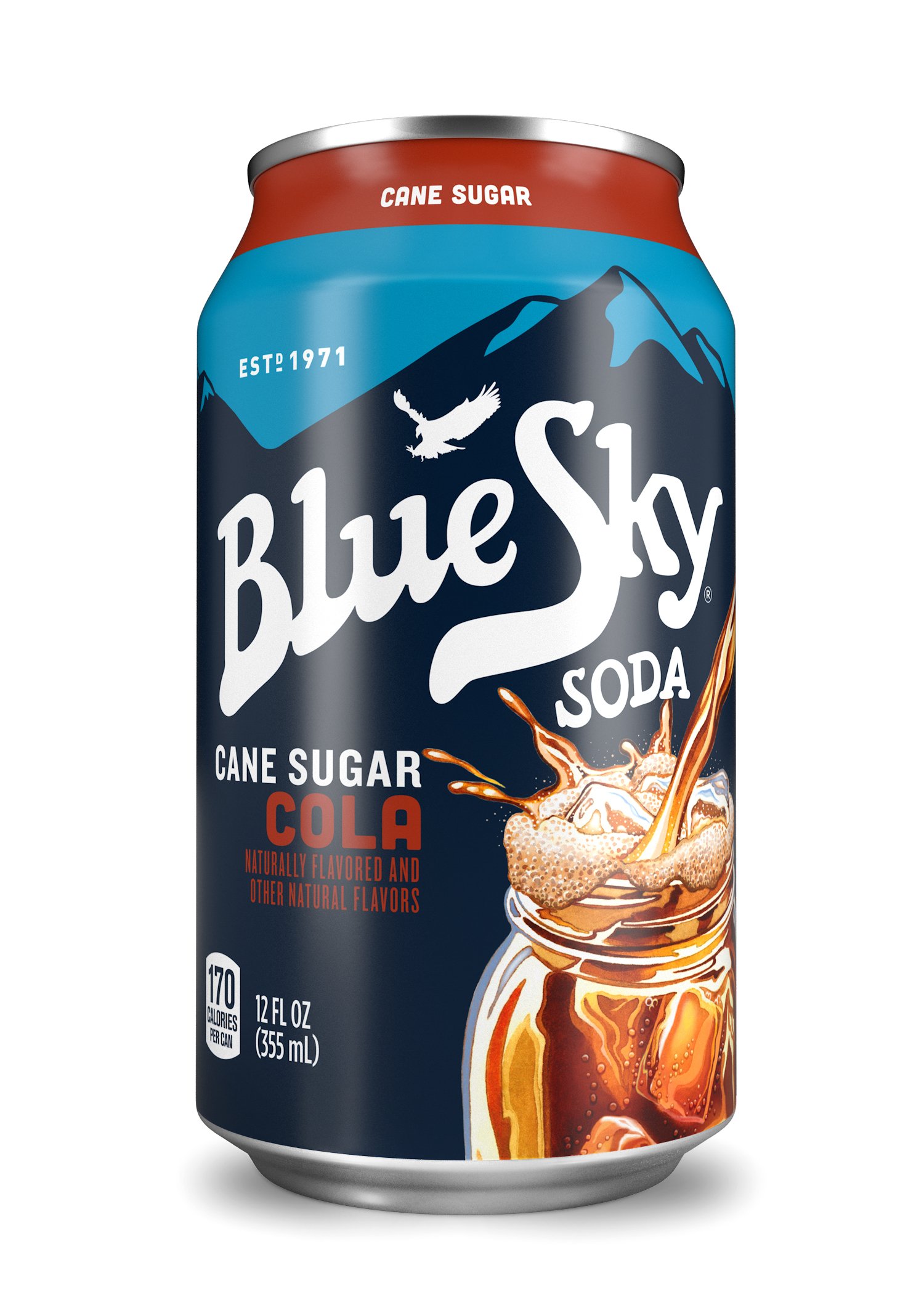 Blue Sky Zero Calorie Stevia Soda (Cola, 12Ounce Cans