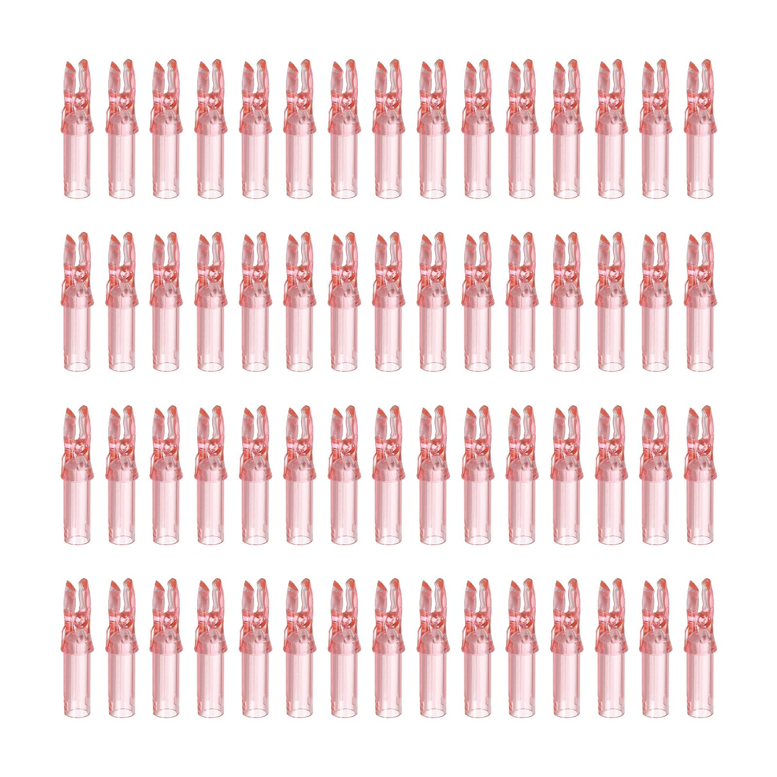 PATIKIL Archery Arrow Nocks 6.2mm 0.244", 60 Pack Insert Arrow Nock Replacement for Shooting, Clear Red