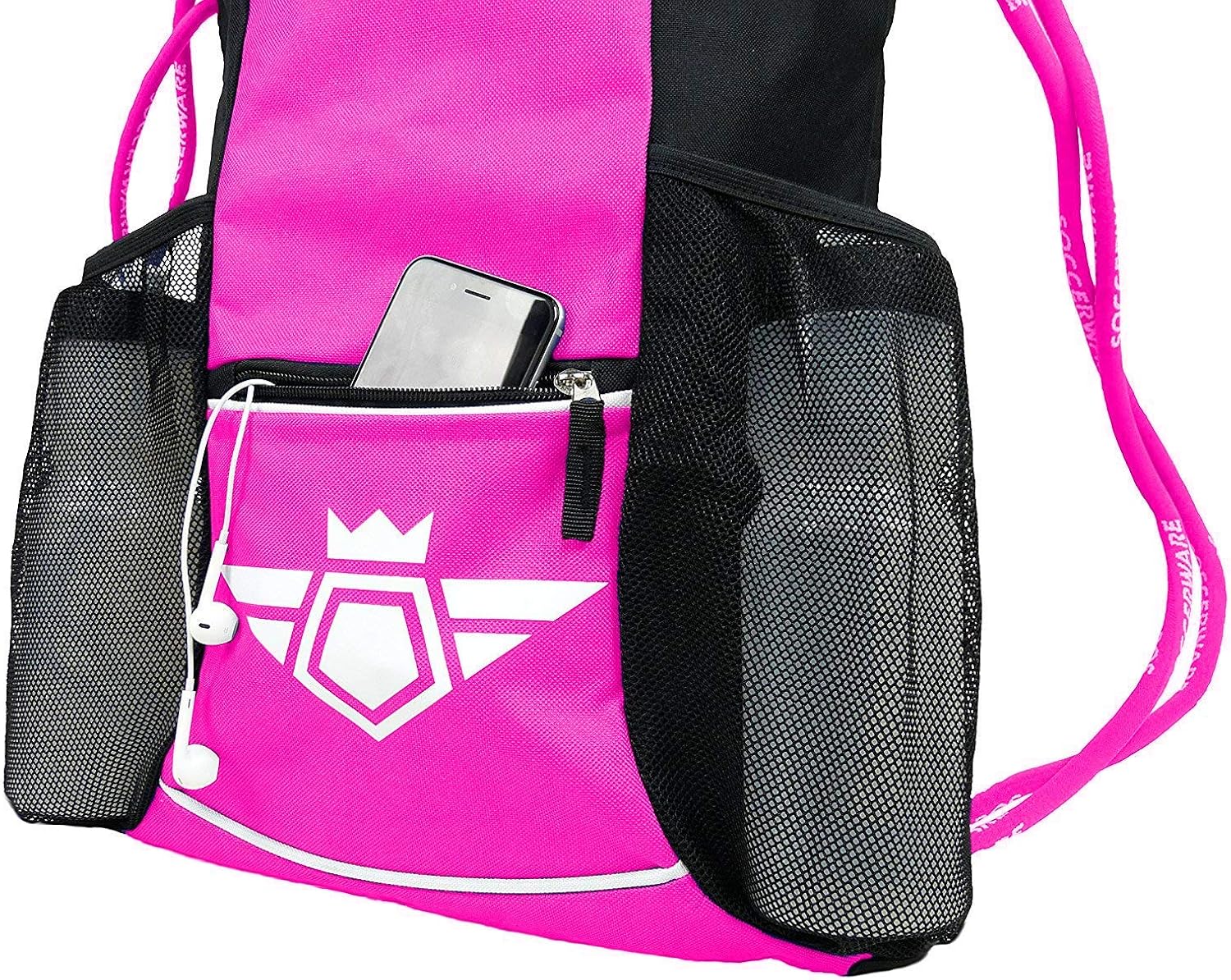 Soccer Bag Backpack - Organize Sports Gym Equipment - (Pink): Sports & Outdoors