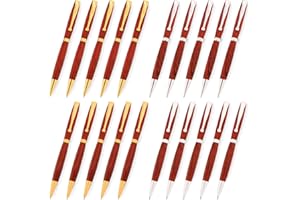 Legacy Woodturning, Fancy Pen Kit - Gold & Silver Variety, 20 Pack, Includes 5 Gold, 5 Silver, 5 Satin Silver, 5 Satin Gold