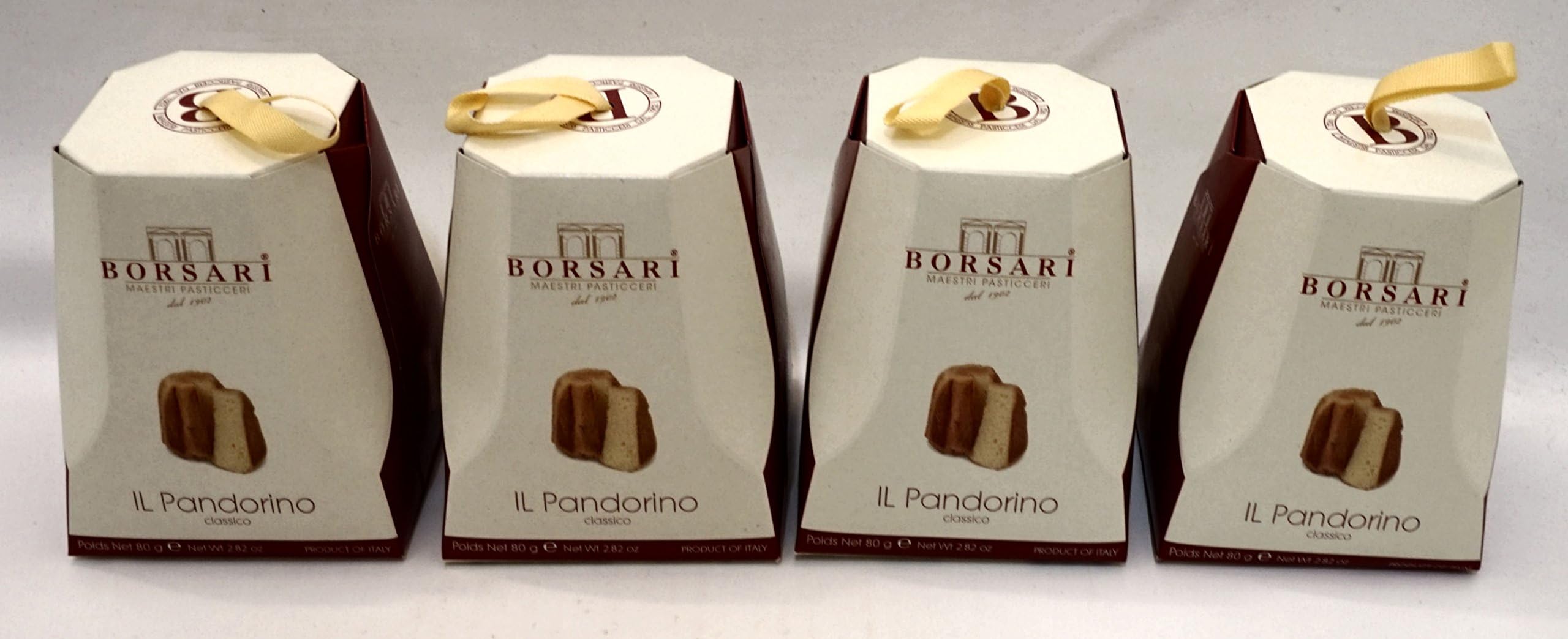 BORSARI" Pandorino Classico " set of 4 Pandoro Classic 80g each (2,82oz) [ Italian Import ]