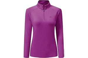 AIRIKE Long Sleeve Golf Polo Shirts for Women Stand Up Collar Thermal Fleece Womens Tank Top
