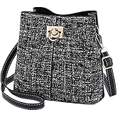 Cross Body Purse for Woman Trendy,Crossbody Bucket Bags-PU Leather with Adjustable Shoulder Strap, Multiple Pockets