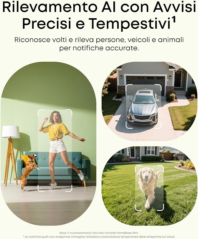 eufyCam C35 Telecamere Wireless per Int/Est, Montaggio Magnetico, Vista Notturna a Colori, Memoria Locale, Nessun Costo Mensile, IP67, Riconoscimento Viso, Supporto Pannello FV, Bianco