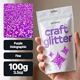 Hemway Purple Holographic Fine Glitter 100g Craft Resin Cosmetic view 2