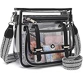 ASKSKY Clear Purse, PVC Clear Crossbody Bags for Women Heavy Duty Transparent Bag for Stadium Events See Through Concert Bag