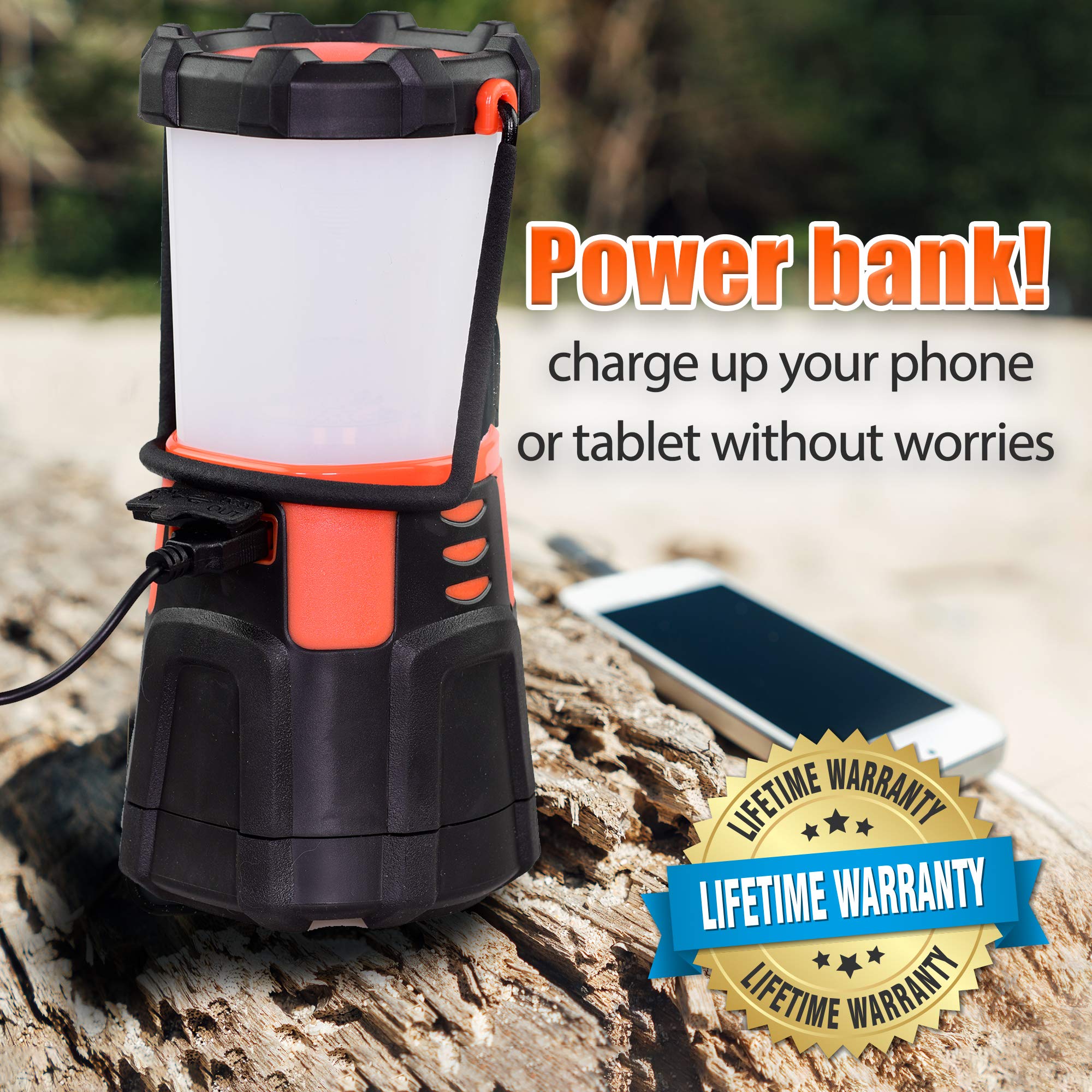 Blazin' Fireball Brightest Rechargeable LED Camping Lantern 1000