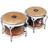 Meinl Percussion FWB400BB Free Ride Series Wood Bongos, Brown Burl Finish