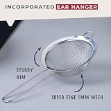 Fackelmann Initial Sieve Stainless Steel 10cm Fine Mesh with Rim Long Handle view 3