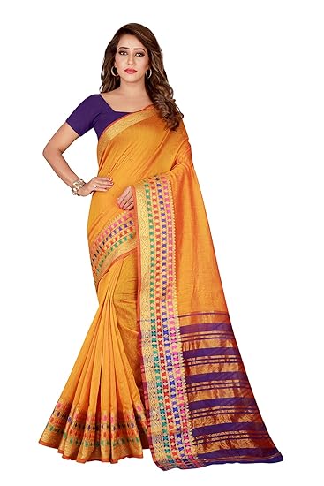 Divaastha Cotton Silk Woven Design Kanjivaram Saree