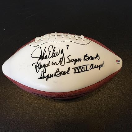 john elway signed football