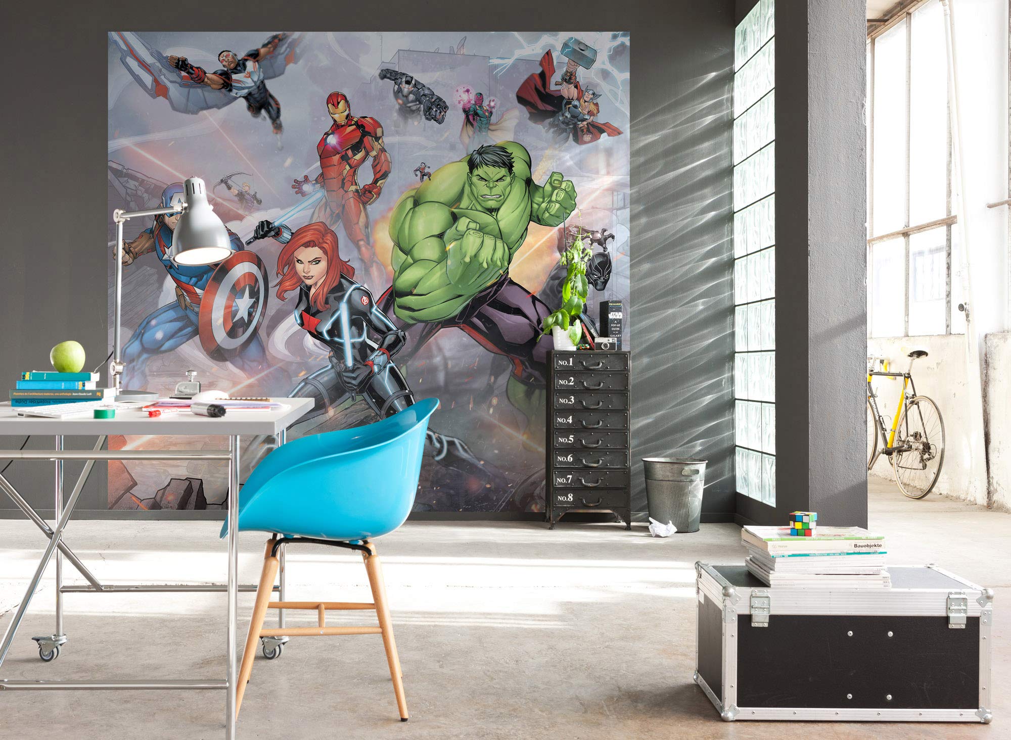 Komar IADX6-074 Non-Woven Photo Wallpaper Avengers Street Revenge Dimensions: 300 x 280 cm (Width x Height)