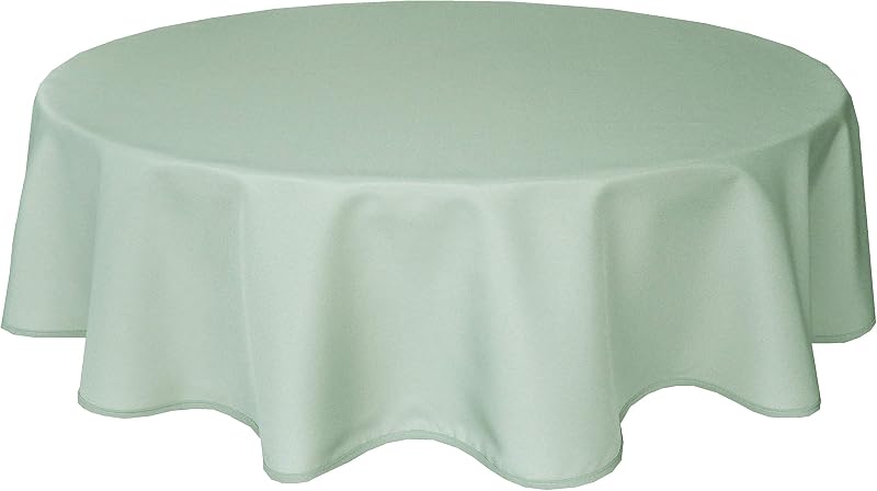 Home Direct Round Fabric Tablecloth 140cm Sage Green 55 Inches