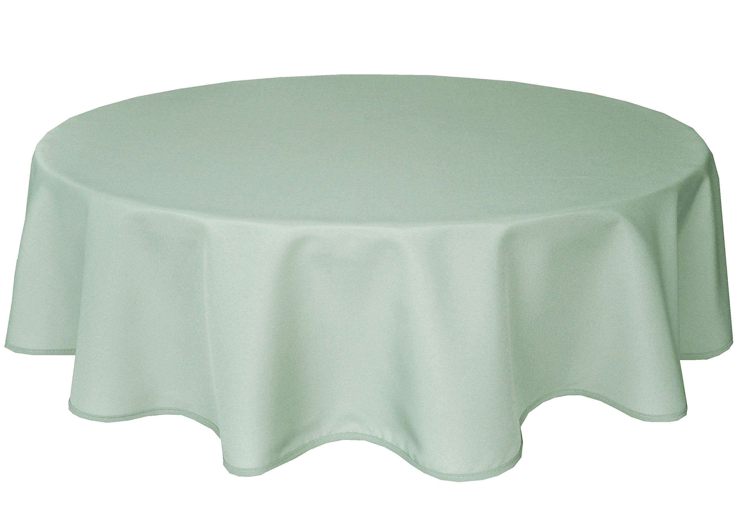 Home Direct Quality Round Fabric Tablecloth Table Cover 180cm 70" Sage Green