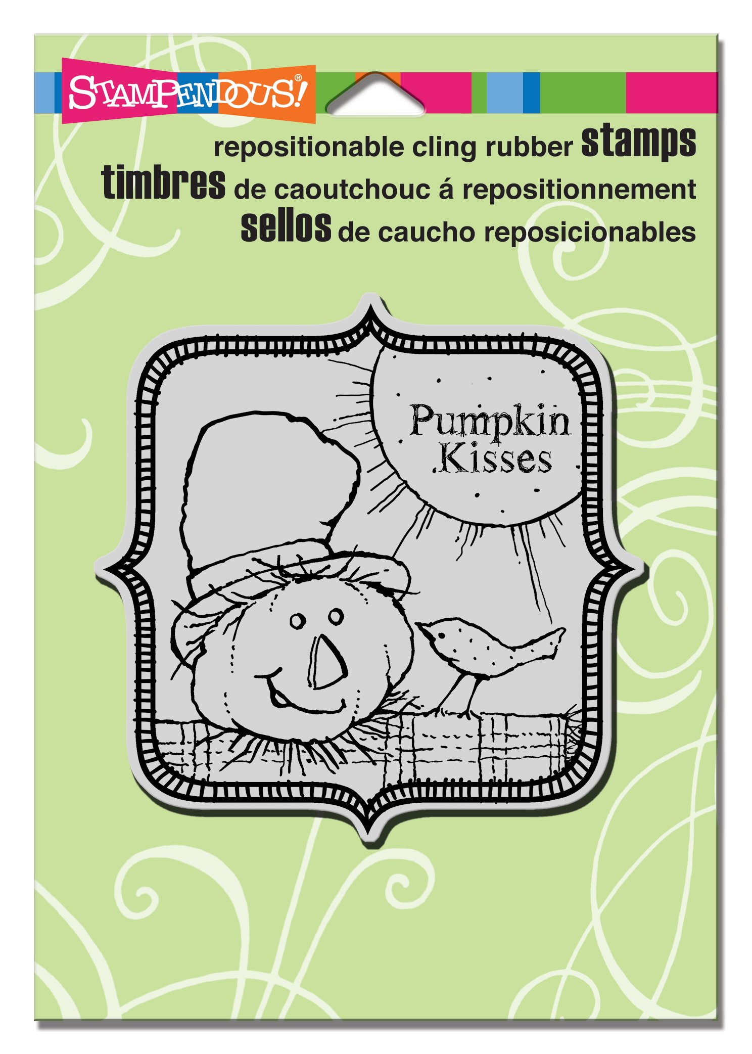 Stampendous Cling Stamp 4.75 x 4.5-inch, Scarecrow Kisses