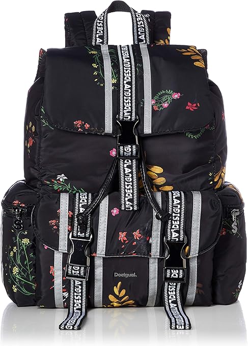 Borsa Nera Desigual Zaino Donna Firmato Bols_Dejavu Phuket Mini, Accessori In Poliuretano Donna, Nero, Taglia Unica Borse Donna Firmate In Saldo Shopping Bag Donna