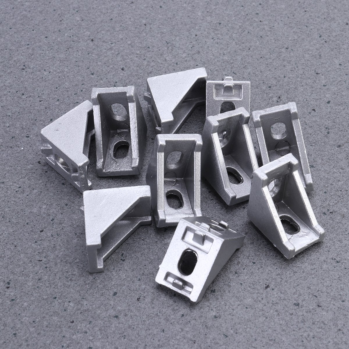 UKCOCO 10Pcs 2028 Aluminum Extrusion Angle Bracket 2020 (Silver White) Amazon.co.uk Business