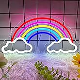 Rainbow Neon Sign for Wall Decor, Rainbow Led Signs for Home Decor, Dimmable Neon Light Sign for Bedroom, Game Room, Living Room, Bar Decoration, USB Powered Light Up Signs for Man Cave