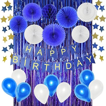 cortinas decorativas de fiesta de cumpleanos para ninos y bebes diseno de guirnalda de latex color azul marino para decoracion de fiesta de