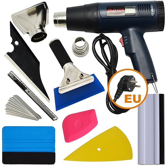 Ehdis Vinyl Fahrzeug Glas Schutzfolie Wrapping Tint Werkzeuge mit Heat Gun Kit
