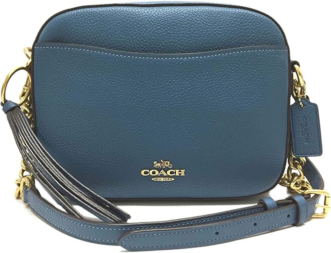 Amazon コーチ Coach カメラ バッグ B4lke Camera Bag レディース レザー ショルダーバッグ ブルー 並行輸入品 ショルダーバッグ