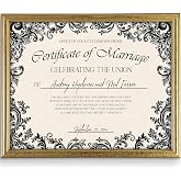 DREAM BIG PRINTABLES Customizable Certificate of Marriage | Personalized Wedding Certificate | Unique Marriage Keepsake | Custom Name &amp; Date | Elegant Design | (Elegant, Parchment)
