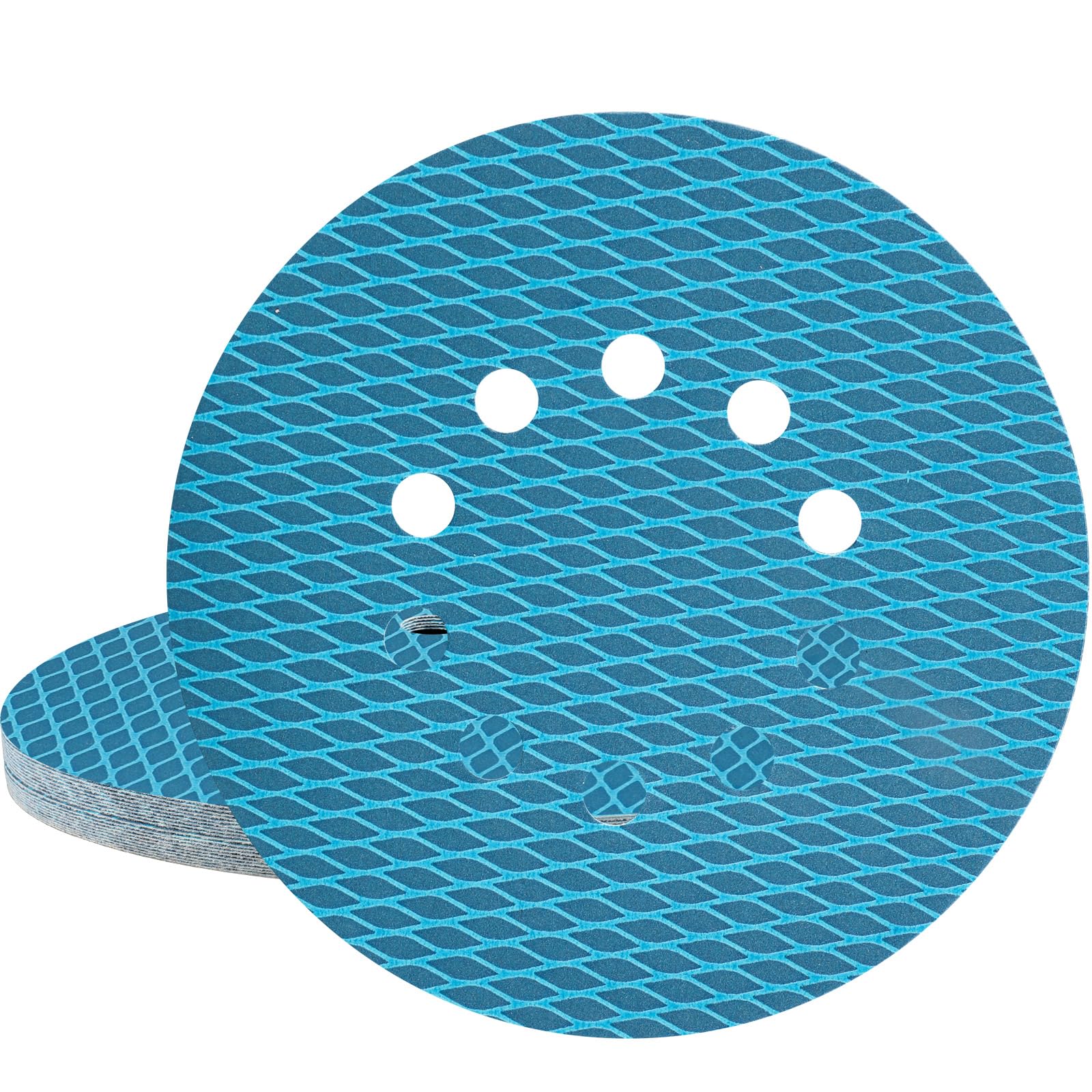 STEBRUAM 20Pcs 225mm Sanding Discs, 9 Inch 10 Hole Hook and Loop Sandpaper Grit P240 for Grinding Giraffe, Drywall Sander Sanding Pads
