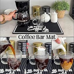 Ok But First Coffee Sign Rubber Bar Mat for