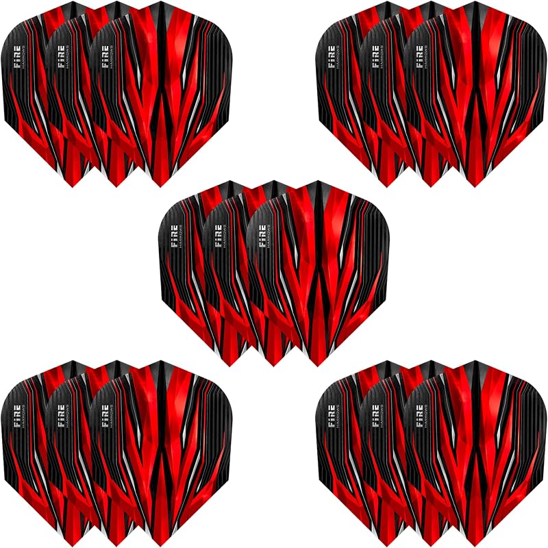 Harrows Fire Dart Flights 5 Sets 15 Flights 100 Micron Premium UK Made
