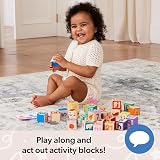 Melissa & Doug Ms. Rachel Wooden Learning Blocks 26 Letters Numbers Cards 18m+ view 7