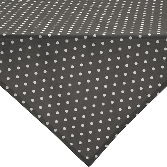 REDBEST Mitteldecke Punkte, 100% Baumwolle grau Größe 80x80 cm - Robustes, glattes Gewebe, mit Kuvertsaum (weitere Farben, Gr