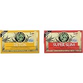 Triple Leaf Caffeine Free Herbal Tea 2 Flavor Variety Bundle: (1) Triple Leaf Chinese Detox Tea (20 count), and (1) Triple Leaf Super Slimming Tea (20 Count)