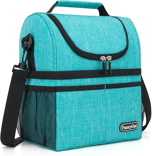 dual compartment insulated lunch bag