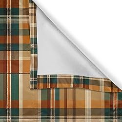 Ambesonne Autumn Plaid Window Valance, Fall Harvest