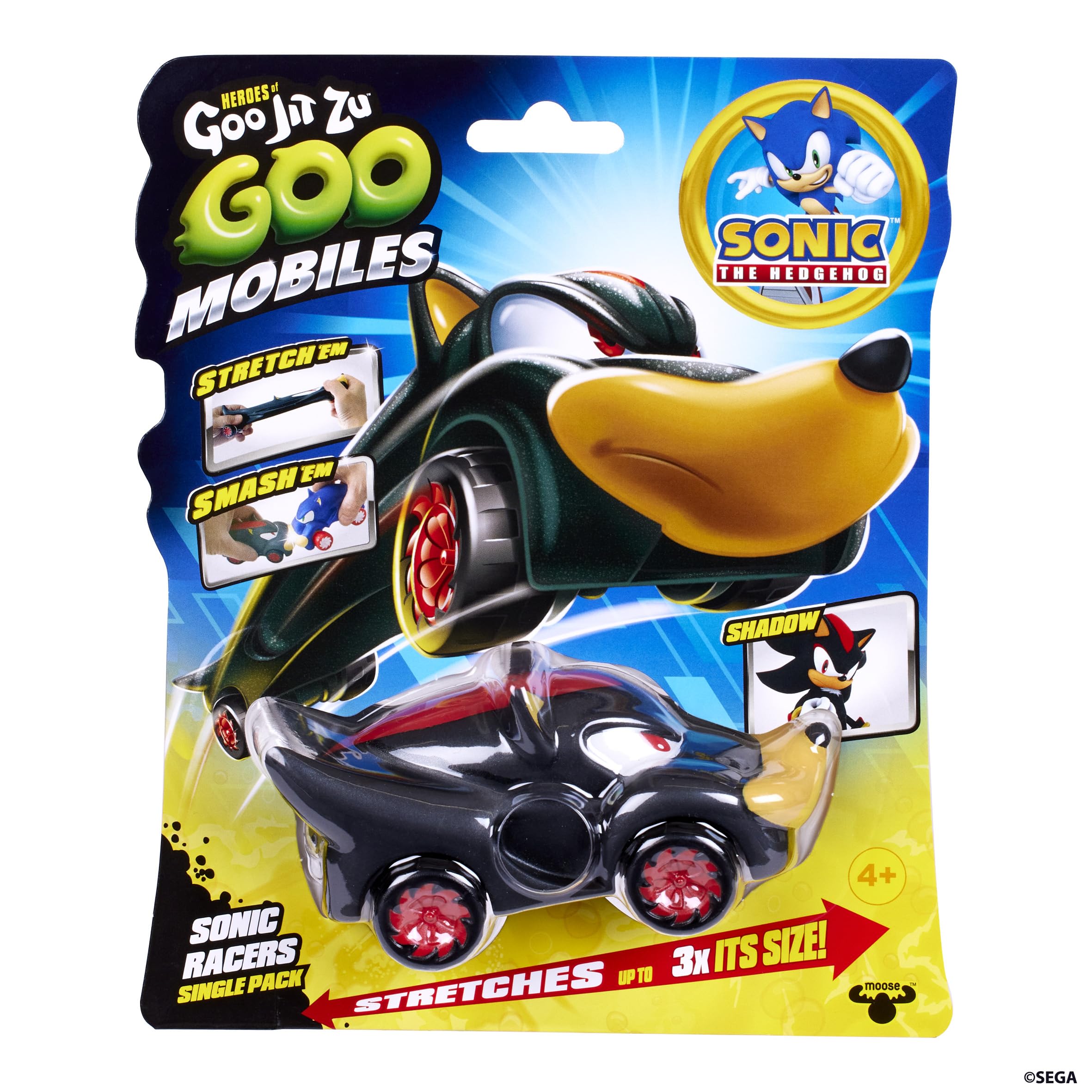 Heroes of Goo Jit Zu Goo-Mobiles Sonic Racer Shadow the Hedgehog. Ideal Present for Sonic and Goo Jit Zu Fans