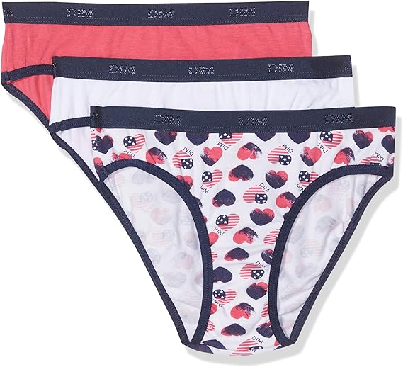 Shorty Fille Ado DIM Sport - Sous-vêtement Coton Stretch Ultra Doux - Ceinture Logo Mylar - Pour Danse, Sport, Quotidien - Confort Et Maintien