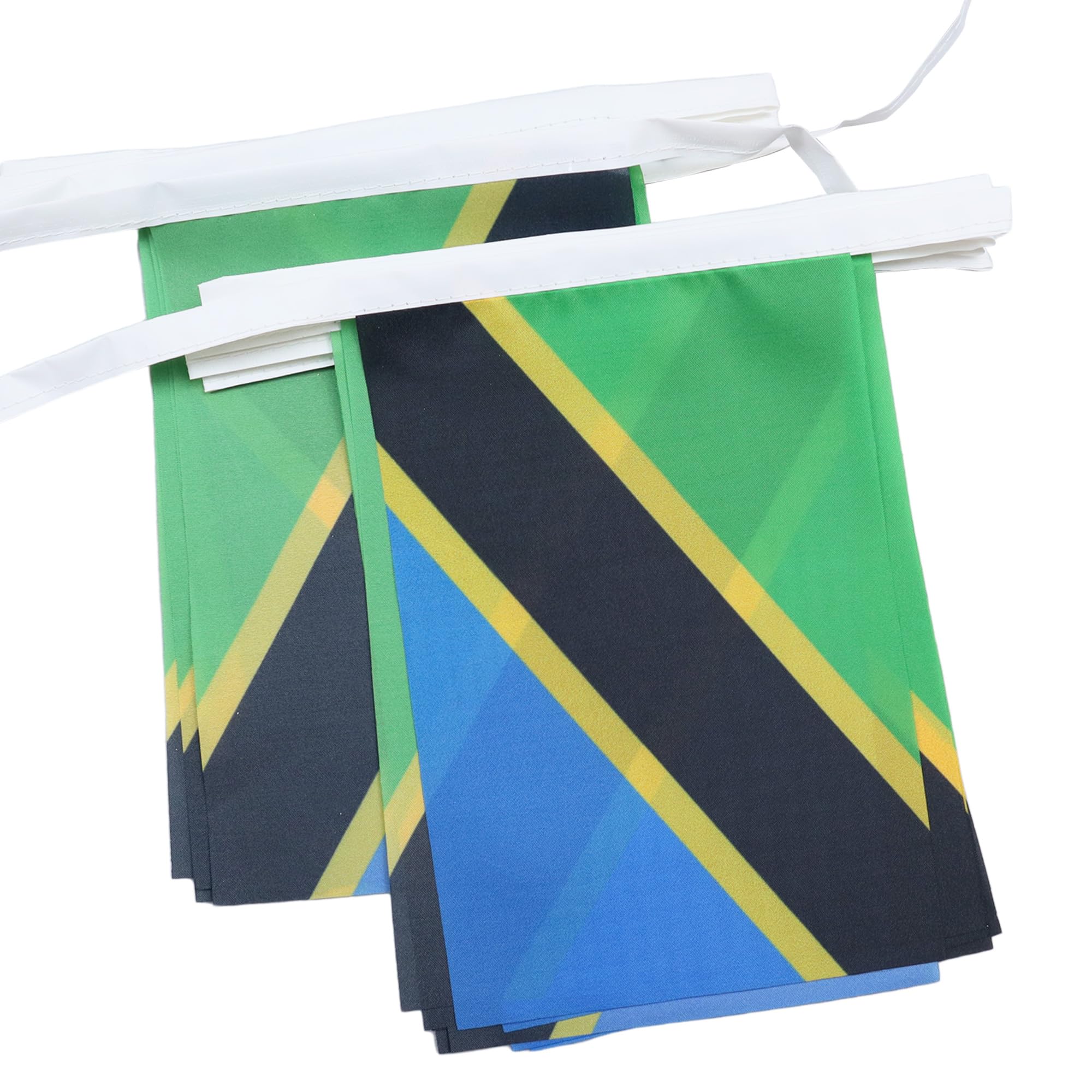AZ FLAG - Tanzania Bunting Flag - 40 Ft Garland with 20 Tanzanian Flags 18'' x 12'' - 100% Polyester String Pennant - 12 meters