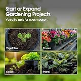 Whitefurze G0834BL 34cm Barrel Planter Black – 34 cm Diameter & Height view 6
