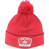 ZHATS NCAA Unisex-Adult NCAA Officially Licensed Pom Beanie Patch Switchback Team Color