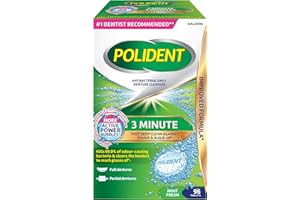 Polident 3 Minute Daily Denture Cleaner Triple Mint Fresh 96 Tabs (Packaging May Vary)