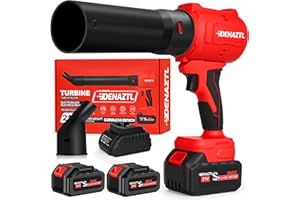 DENAZTL Electric Handheld Leaf Blower Cordless with 2X 4.0Ah Batteries and Charger, 650CFM 160MPH, 2 Extended Nozzles, Portable Mini Lightweight for Seniors Gift, Yard,Patio,Gutter,Lawn Care, Garden Tool