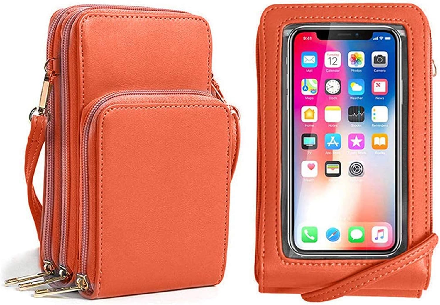 Small Crossbody Cell Phone Purse For Women – Faux Leather Mini Handbag With RFID Blocking