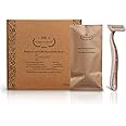 Bleeker and Rowe Eco Friendly Biodegradable Disposable Razors - Plant Based - Triple Swedish Steel Blades - Individually Wrapped (10)