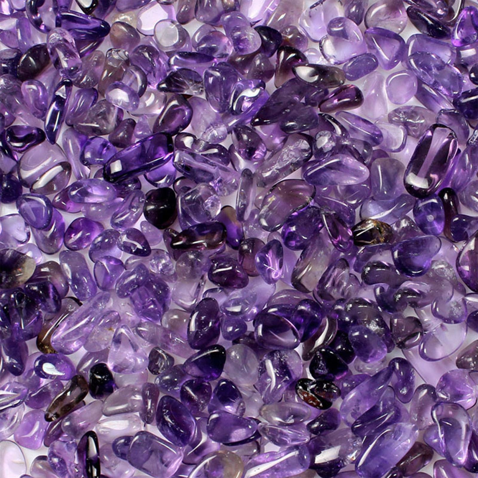 Photo 1 of JOHOUSE Polished Gem Stones Rocks Crystals 1 Lb/450g Natural Tumbled Stones Amethyst Crystal Chips Bulk for Fish Tank Rocks Gravel, Vase Filler, Plants Decor