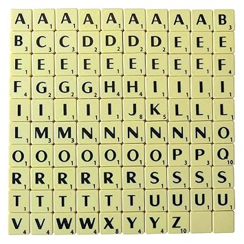 Buy Trimming Shop Ivory Plastic Tiles Black Letters Numbers For Arts And Craft Scrapbooking Board Games Jewellery A Pack Of 100 Online At Low Prices In India Amazon In