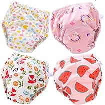 4-Pack Cotton Training Pants For Toddlers (12M-4T) Waterproof
