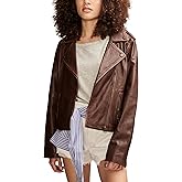 Lucky Brand Womens Lucky Brand Women's Classic Leather Moto Jacket