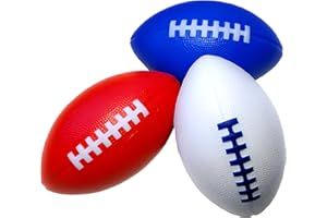 LMC Products Foam Kids Football - 7.25' Small, Soft Football - Toddler Mini 3 Pack