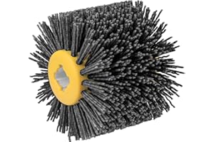 SHINEBOC 60 Grit Abrasive Nylon Drawing Wheel,4.7" x 4" Surface Conditioning Tool Drum,Burnishing Polishing Tool for Metal Polishing Paint, Rust, Oxidation