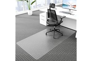 Amyracel Large Office Chair Mat for Low Pile Carpet - 36" x 72" Clear Computer Desk Mat for Home & Offices, Easy Glide Plastic Floor Mat for Office Chair On Carpet